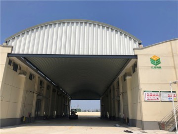 江蘇揚(yáng)州高郵糧庫(kù)拱形屋頂罩棚工程